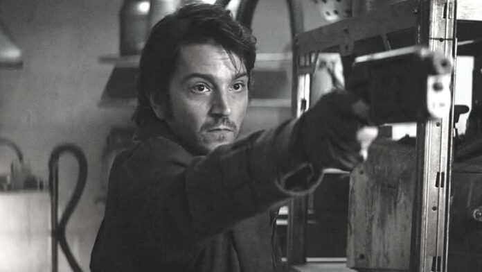 Cassian Andor Pointing a blaster